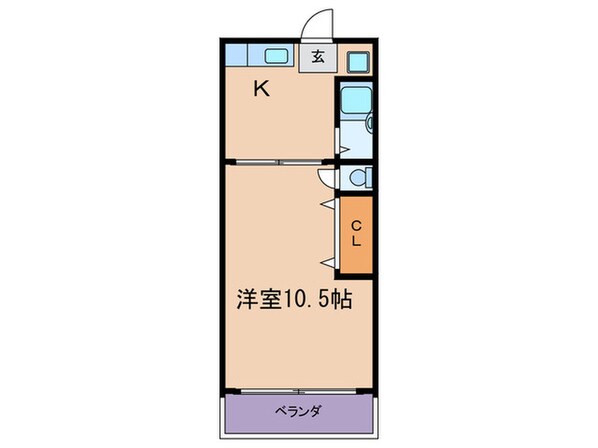 山崎マンション長柄西の物件間取画像